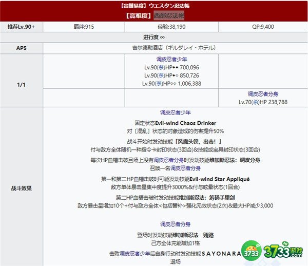 FGO西部忍法帐怎么打 拉斯维加斯活动复刻高难打法阵容推荐[多图]图片1