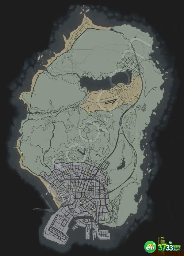 侠盗猎车手5随机任务出发点/ATM/运钞车位置地图