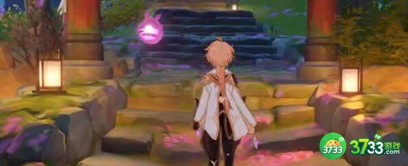 原神神里绫华樱花树下位置详解