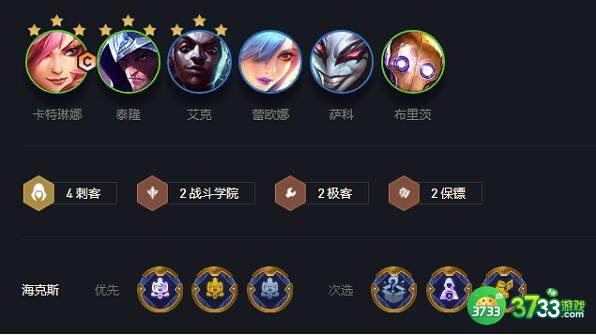 金铲铲之战S6刺客阵容装备搭配