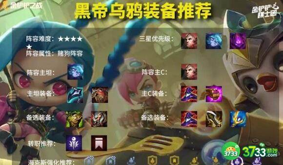 金铲铲之战帝国黑魔法师乌鸦阵容装备搭配