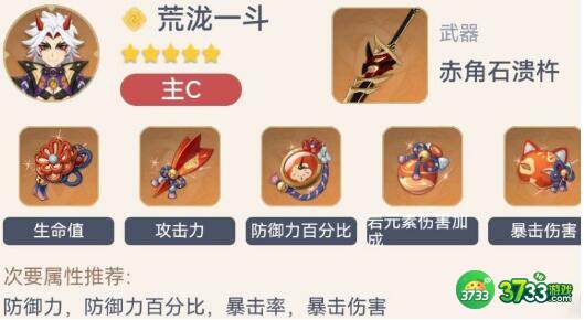 原神荒泷一斗全阶段配装推荐