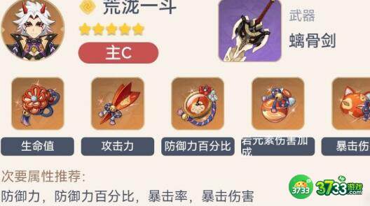 原神荒泷一斗全阶段配装推荐