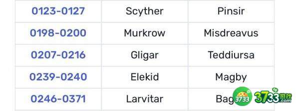 宝可梦晶灿钻石限定精灵交换密码表