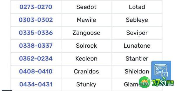 宝可梦晶灿钻石限定精灵交换密码表