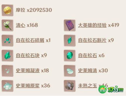 原神神里绫人天赋突破材料一览