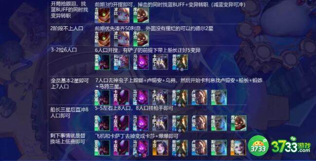 云顶之弈五变异船长阵容搭配攻略