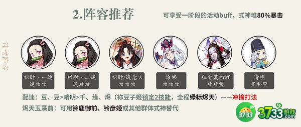 阴阳师前线作战阵容搭配攻略