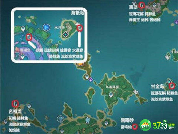 原神稻妻钓鱼点位置一览2022