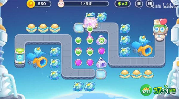 保卫萝卜4太空穿越第33关满星攻略