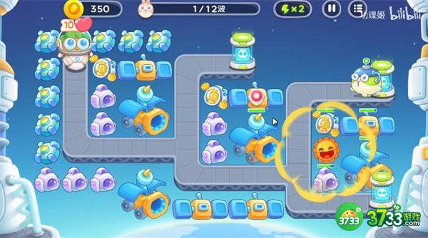 保卫萝卜4太空穿越第40关满星通关攻略