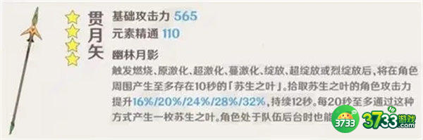 原神贯月矢突破材料一览