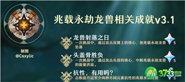 原神3.1兆载永劫龙兽全成就达成攻略