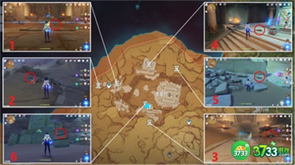 原神3.1沙漠地图圣章石全收集攻略