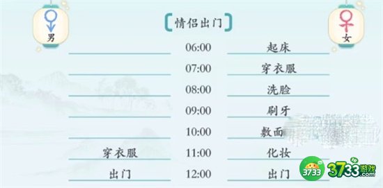 汉字神操作情侣出门攻略最详细