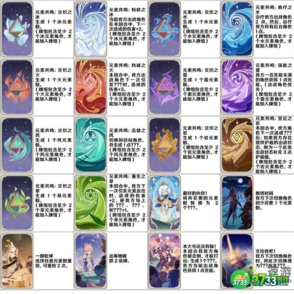 原神七圣召唤全卡牌效果一览最新