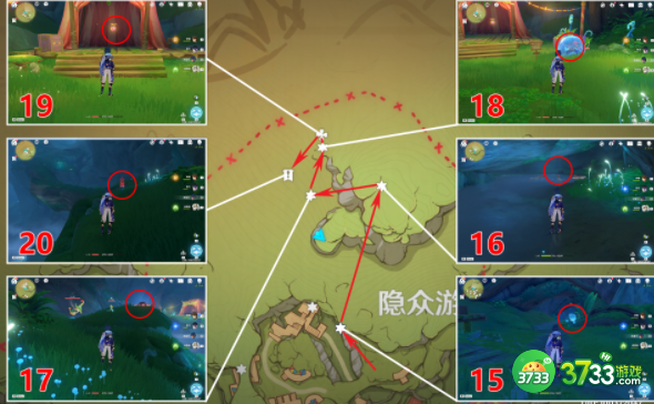 原神所有隐众游园北礼券位置在哪里-所有隐众游园北礼券位置分布图分享