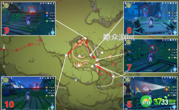 原神所有隐众游园北礼券位置在哪里-所有隐众游园北礼券位置分布图分享