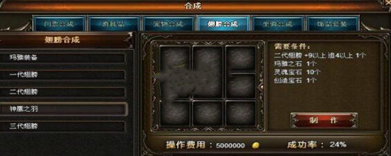 奇迹神鹰之羽合成材料是什么