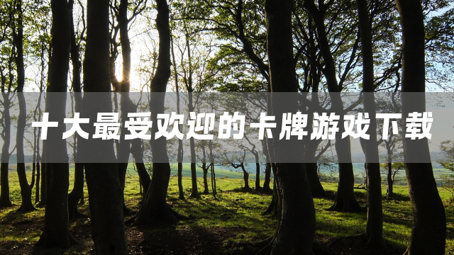 十大最受欢迎的卡牌游戏下载