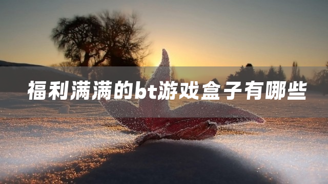 福利满满的bt游戏盒子有哪些