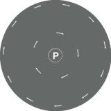 旋转圆形停车场