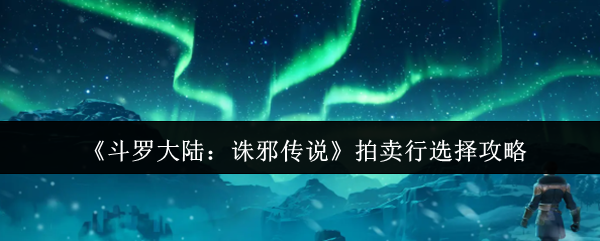 斗罗大陆诛邪传说拍卖行怎么选-拍卖行选择攻略