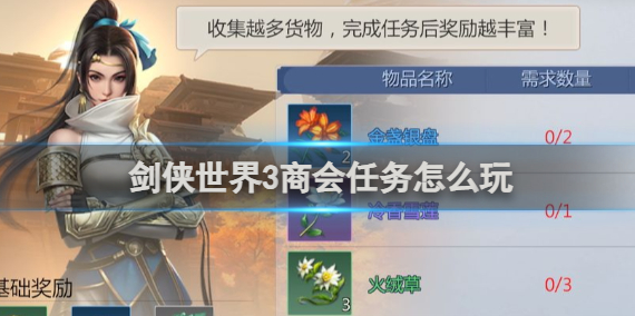 剑侠世界3商会任务怎么玩-商会任务攻略