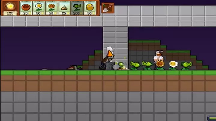 横版像素植物大战僵尸（云游戏）游戏截图1